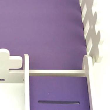 Imagem de Generic Plataforma Deslizante de Casa de Hamster Em PVC Estável, Plataforma de Cerca de Hamster Fácil de Instalar para, Adequada para Anões, Ursos Dourados e Planadores de Açúcar (Fundo roxo)