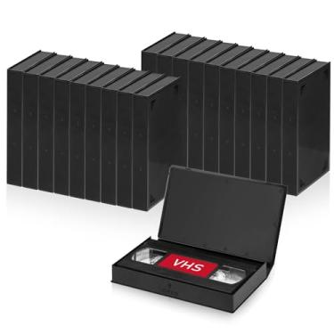 Imagem de T WaveTree Capas VHS pretas padrão, capa de álbum VHS com manga transparente externa, Preto, 20 Pack