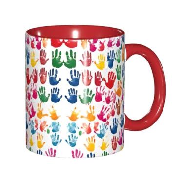 Imagem de Zeraoke Impressão à mão canecas de café criativas, personalizadas, presente para família, tamanho 325 ml, unissex