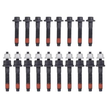 Imagem de DriveFix Coletor de escape para parafusos de cabeça de cilindro para Chrysler 300 Dodge Challenger Charger 5.7 2013-23, Durango Grand Cherokee 5.7L 13-18, Ram 1500 5.7 12-18, Ram 2500 3500 5.7 6.4