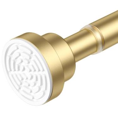 Imagem de Varão de cortina de tensão AIZESI Gold 75-160cm em aço inoxidável