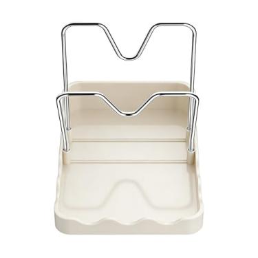 Imagem de Suporte Para Tampas De Panelas - Prateleira De Secagem Vertical Para Colheres - com Bandeja de Gotejamento e Suporte em Aço Inoxidável | para Cozinha Despensa Balcão Restaurante Pratos Utensílios Pane