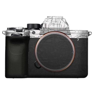Imagem de A7M5 Capa de câmera antiarranhões decalque para câmera Sony ILCE-7M5 / A7 V A7V protetor A7V acessórios de película (circuito branco + circuito preto, para Sony A7V/A7M5)