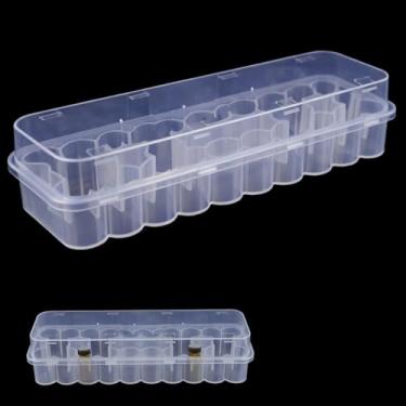 Imagem de YAFIYGI Estojo de peptídeo para geladeira com 24 compartimentos, recipiente de armazenamento para frascos de 1-3 ml com tampas, insulina que economiza espaço, suporte para freezer e geladeira