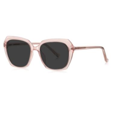 Imagem de HCPIHF Óculos transparentes da moda para mulheres com armação grande (3)