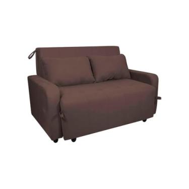 Imagem de Sofá Cama New Suede Matrix – Sofisticação e Conforto para Sua Sala de Estar (Marrom)