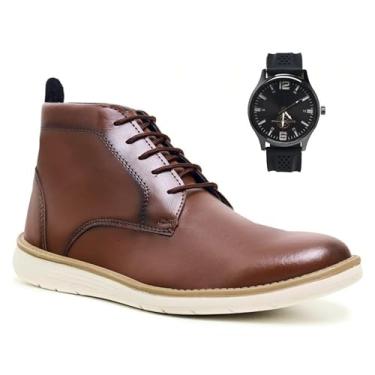 Imagem de Kit de Bota Social Masculina em Couro Natural com Palmilha Macia para Rotina Profissional e Casual