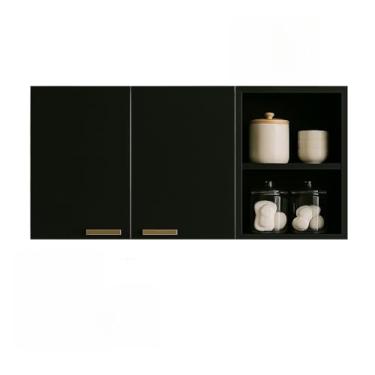 Imagem de Armário Suspenso Nicho Organizador Lavanderia(PRETO)