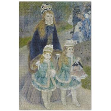 Imagem de Auguste Renoir Quebra-cabeça de pintura a óleo para adultos 500 peças paisagem pintura a óleo paisagem quebra-cabeça família amantes presentes, 50 x 35 centímetros