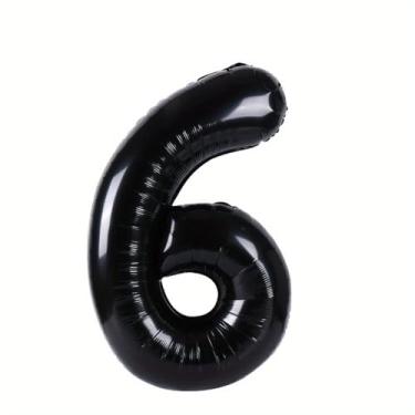 Imagem de 1 peça, balões digitais pretos de 81 cm, decoração de festa de aniversário, balões de aniversário, suprimentos de festa, adereço para foto, arranjo de decoração de cena de aniversário de aniversário