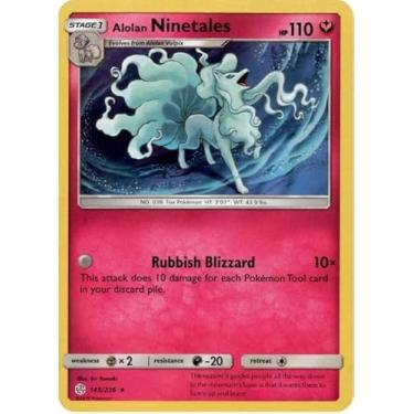 Imagem de Pokemon - Alolan Ninetales 145/236 - Cosmic Eclipse - Reverse Foil Rare Single Card