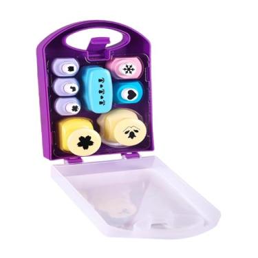 Imagem de Fancyes Conjunto de 8 furadores de papel com estojo de armazenamento, formatos multicoloridos, para crianças, furadores decorativos para scrapbooking e