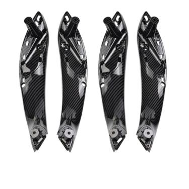 Imagem de Maçaneta interna de fibra de carbono para portas, capa de acabamento compatível com BMW Série 3 2013-2018 F30 316d 318d 320d F31 320i 325d Acessórios para carro(F34 F36-4pcs)