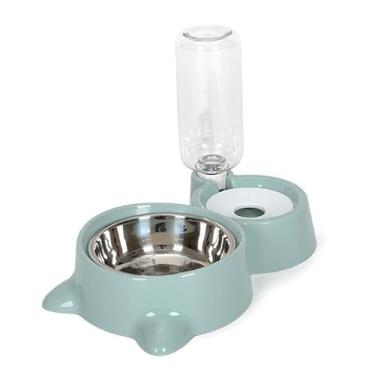 Imagem de Bacia para Gato Cachorro Pequeno de Arroz Anti-derrame Dispenser Água Automático Suprimentos Alimentação e Hidratação Pets com Materiais Não Base Pesada Filtração Gatos Cachorros