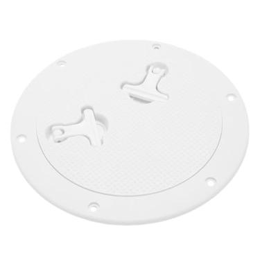Imagem de ASHATA Escotilha de Inspeção Redonda Antiderrapante para Barco de 9 Polegadas, Escotilha de Barco Com Placa de Convés de Inspeção Com Tampa Removível para Navios de Iate Marinho RV, (Branca)