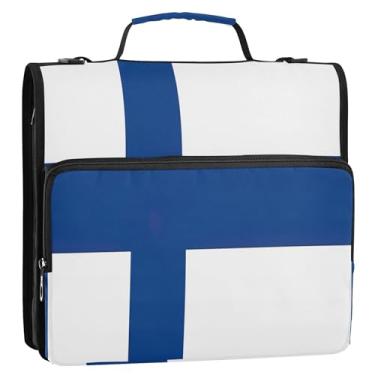 Imagem de Fichário escolar com bandeira da Finlândia - Organizador de pastas com suportes