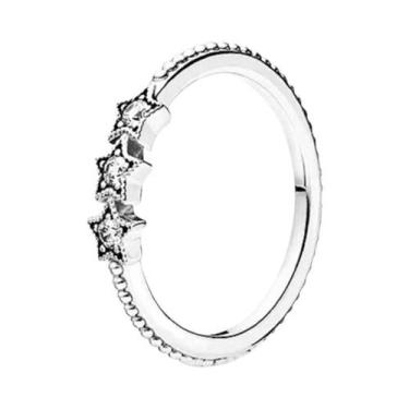 Imagem de Anel Feminino Em Prata Esterlina 925 Com Ouro Rosa E Pedra Em Forma De