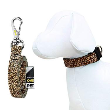 Imagem de Coleira e Guia Para Cachorro Number One Leopard