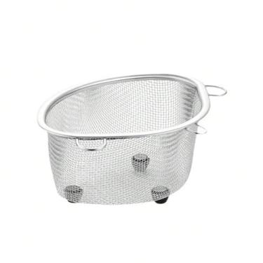 Imagem de 1 peça de cesta de drenagem triangular de aço inoxidável que sobra artefato de filtro de pia, adequado para cozinha, pratos, tigelas de macarrão, tigelas de sopa, ferramenta de limpeza de cesta de