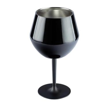 Imagem de 420ML Taça Copo Térmico De Aço Inoxidável 2 Em 1 Para Gin Vinho Drink Bebidas- Aço Inoxidável para Gin, Vinho, Drink e Bebidas Quentes/Frias(preto)