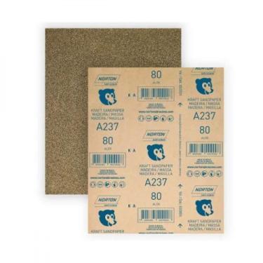 Imagem de Folha de lixa para madeira e massa 225 x 275 mm - A237 (80) - Norton