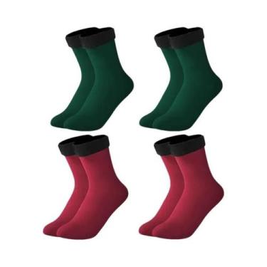 Imagem de Meias De Inverno De Lã Quente Para Mulheres E Homens, Térmicas De Velu