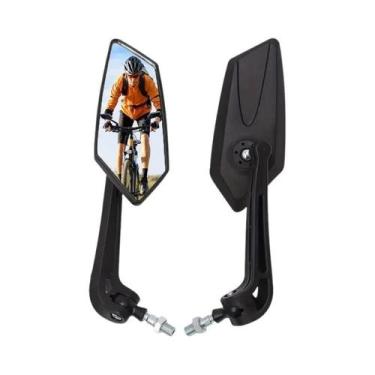Imagem de Espelhos Retrovisores Universais Ajustáveis Pretos Para Motocicletas A