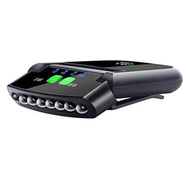 Imagem de Lanterna de farol de LED com clipe de luz INWISH com mostrador de energia recarregável ajustável ângulo ultrabrilhante 200 lúmens, bonés de inverno portátil à prova d'água para homens e mulheres