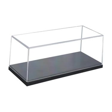 Imagem de Esquirla Caixa expositora portátil transparente para carros em escala 1:43, com base preta para proteção de acessórios e armazenamento em acrílico à prova de