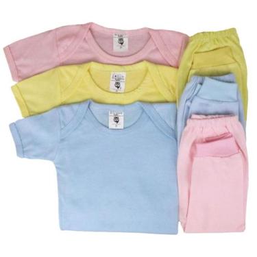 Imagem de Roupa De Bebe Body+mijão Kit C/6 Menino E Menina - Tanran Baby, P, Azu