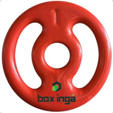 Imagem de Anilha Emborrachada 1 Kg - Vermelha - BOX INGÁ
