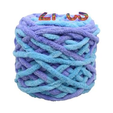 Imagem de Fio De Poliéster Macio E Grosso (2 Peças) Para Tricô Manual, Crochê, C