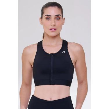 Imagem de Top Corrida Authen Grit Bossa Zíper Ajustável Preto-Feminino