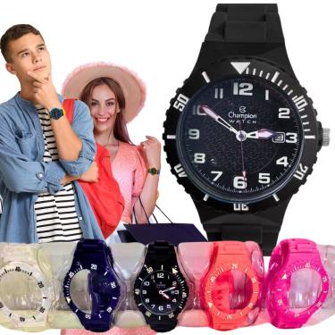 Imagem de Relógio de Pulso Champion Troca Pulseira Feminino Masculino Analógico Esportivo CP30119X - G