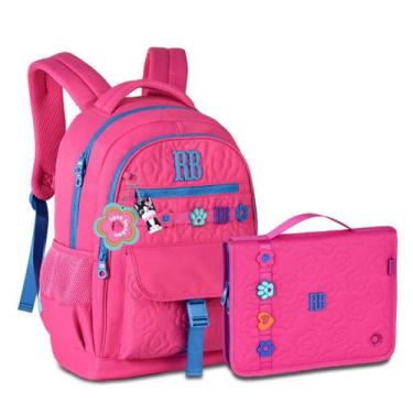 Imagem de Mochila Feminina Com Estojo Fichário Kit Juvenil Rebecca Bonbon - Clio