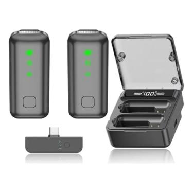 Imagem de Microfone Sem Fio S52-BLK Lapela Duplo para iPhone Android