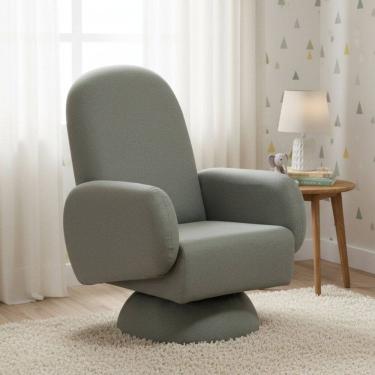 Imagem de Poltrona de Amamentação Cone Giratória e Balanço Wave Verde