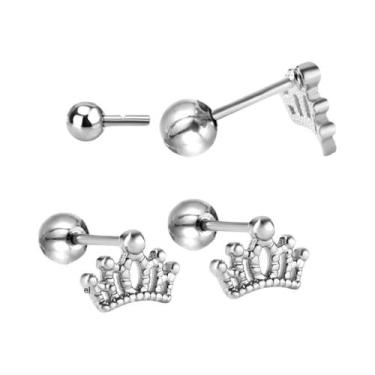 Imagem de Brincos De Coração, Borboleta E Coelho Em Miniatura De Aço Inoxidável 