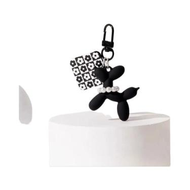 Imagem de Chaveiros De Acrílico Em Forma De Cão Balão Com Coração Preto, Acessór