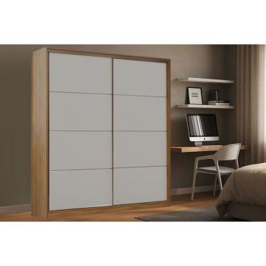 Imagem de Guarda Roupa Casal 2 Portas de Correr e 3 Gavetas Belga Amendola/Grafito - Demóbile