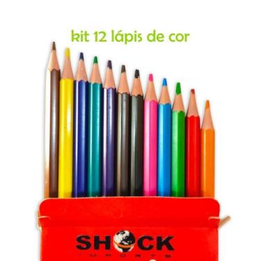 Imagem de Lápis de COR 12 Cores Sextavado Longo - RIO MASTER
