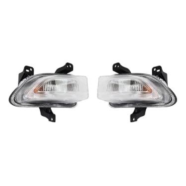 Imagem de FLJOYOEU Luz de neblina do para-choque dianteiro do carro, lâmpada de sinalização diurna, acessórios de carro, compatível com Jeep Renegade 2015-2018 68256431AA 68256432AA (2psc esquerda e direita)