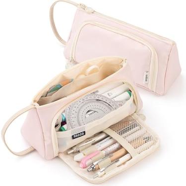 Imagem de Estojo De Lápis Caneta Esferográfica De Papelaria Armazenamento Portátil De Grande Capacidade(rosa WD-6)