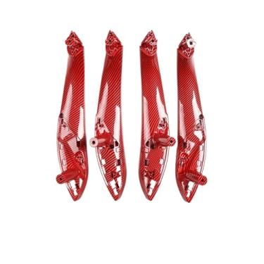 Imagem de Maçaneta da porta interna atualizada, substituição da guarnição do painel interno, compatível com BMW 3 4 séries M3 M4 F30 F80 F31 F32 F33 F34 F35 F36 F82(Carbon red F30 F35)