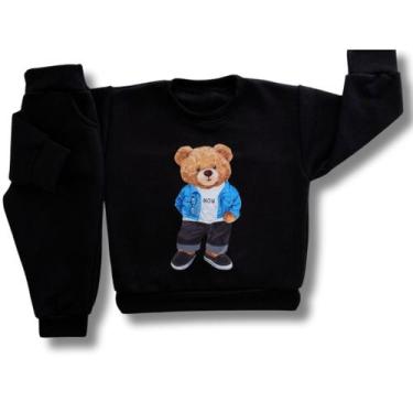 Imagem de Conjunto Infantil de Moletom Flanelado Bebê Unissex - Timiliki Baby We