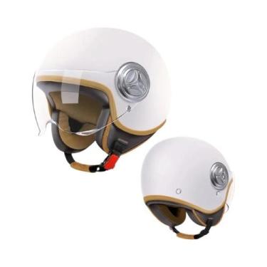 Imagem de Capacete De Motocicleta Retro Leve Unissex 3/4 Para Adultos - NONE, Br