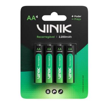 Imagem de Pilha Recarregável Aa C/4 - 2200Mah 1.2V - Vp2Ab4R