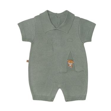 Imagem de Macaquinho Curto Bebê Menino em Tricot Verde Fofinho-Masculino