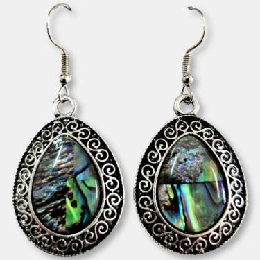 Imagem de Brinco Boho Étnico Vintage com Pedra Colorida - Sarat Moda Indiana, Fu