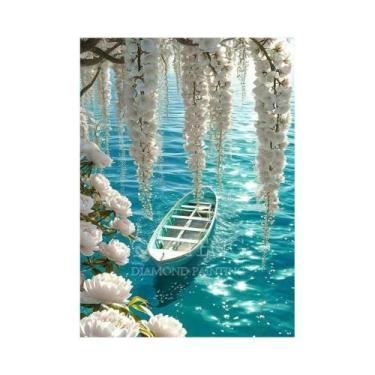 Imagem de Kit De Pintura Em Diamante 5D Para Iniciantes Adultos Com Tema De Barc
